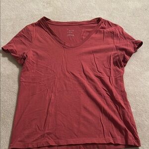 Women's Red V-Neck T-Shirt